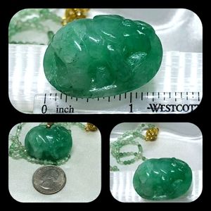 96 CT Columbian Emerald Pendant Necklace.